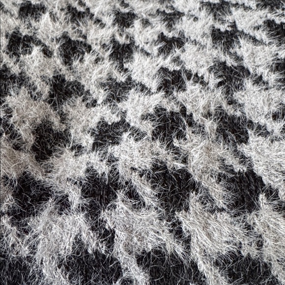 MAX STUDIO houndstooth long cardigan sweater fuzzy eyelash knit women’s size XL - Picture 14 of 16